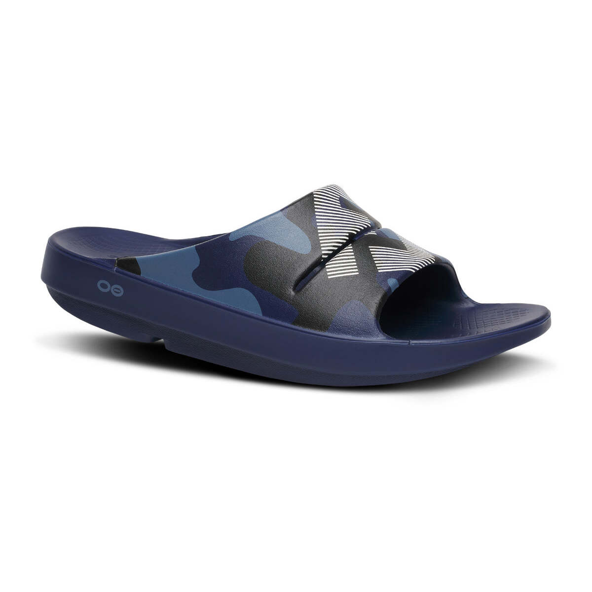 Fj X Oofos Women's Ooahh Sport Slide Sandal - Navy Camo